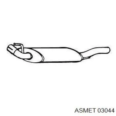 03044 Asmet глушник, задня частина