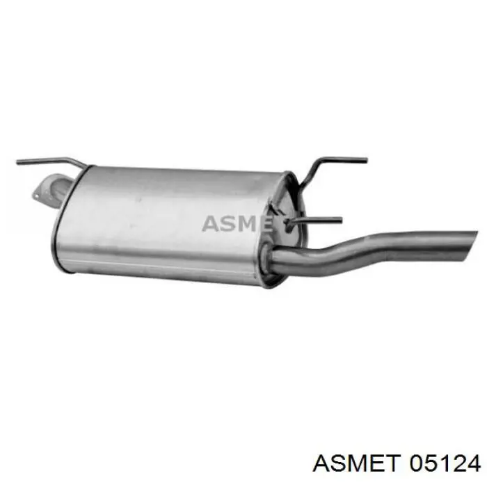 05124 Asmet глушник, задня частина