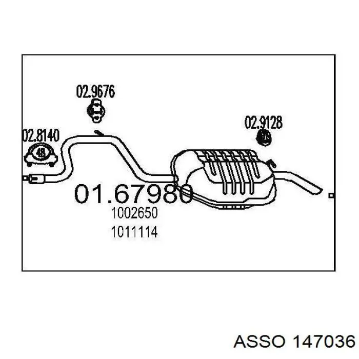 Глушник, задня частина 147036 Asso