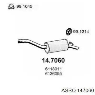 Глушник, задня частина 147060 Asso