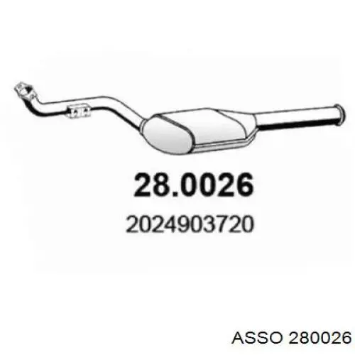 Конвертор-каталізатор (каталітичний нейтралізатор) Mercedes C седан (W202) (1993 - 2000) ціна, від 830.64 USD