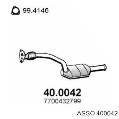 Труба приймальна (штани) глушника, передня 8200162147 Renault (RVI)