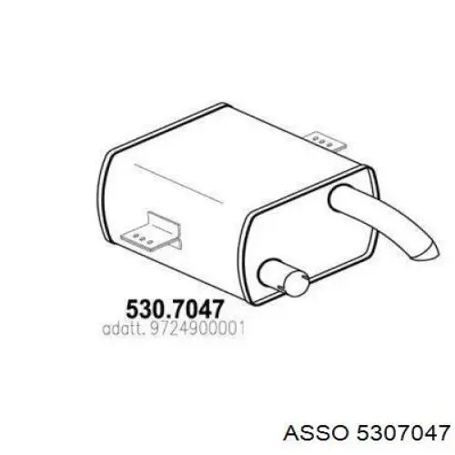 A9724900001 Mercedes Глушник, середня і задня частина