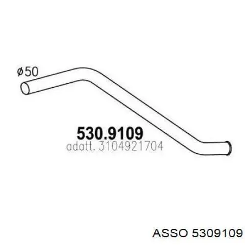 A3104921704 Mercedes Штани глушника передні