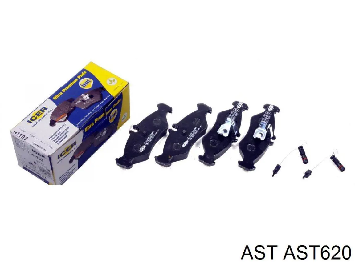 AST620 AST Колодки гальмівні задні, дискові