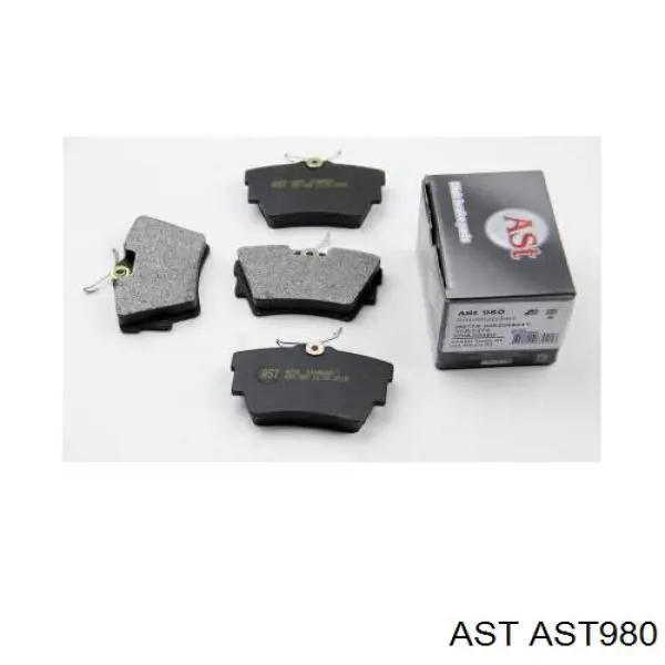AST980 AST Колодки гальмівні задні, дискові