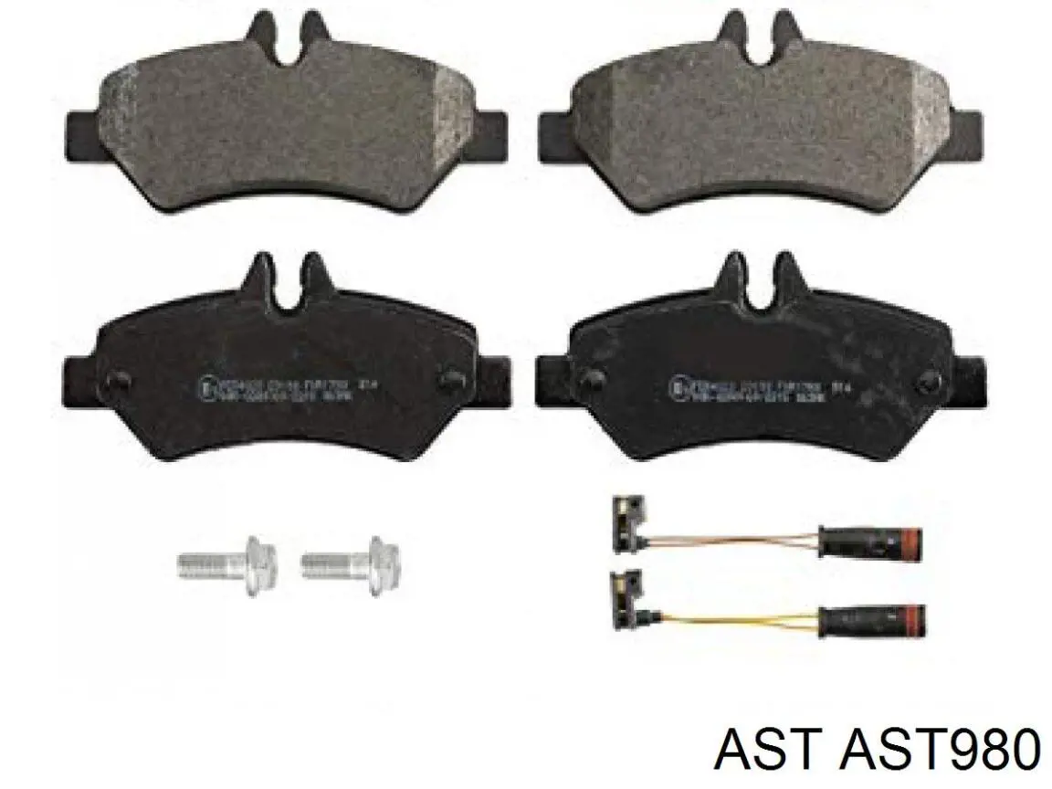 Задні гальмівні колодки AST980 AST