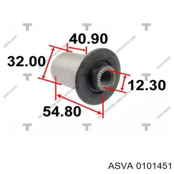 Сайлентблок заднього нижнього важеля Polycraft TY0653 ціна, від 4.97 USD