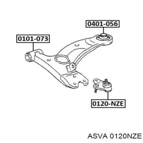 Кульова опора, нижня 0120NZE Asva