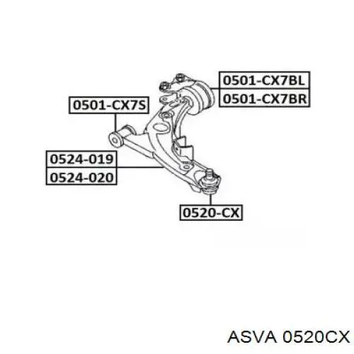Кульова опора, нижня RDTD1134300B Rider