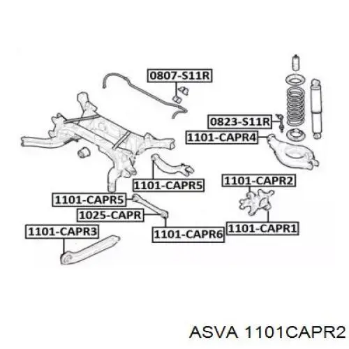 Сайлентблок цапфи задньої RXD1844 Caster