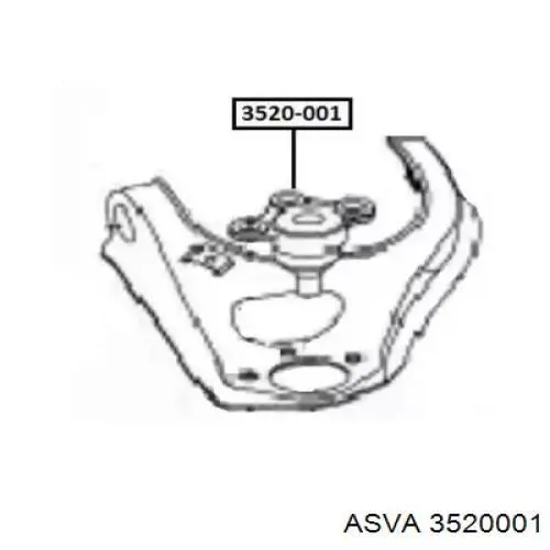 3520001 Asva Кульова опора, верхня