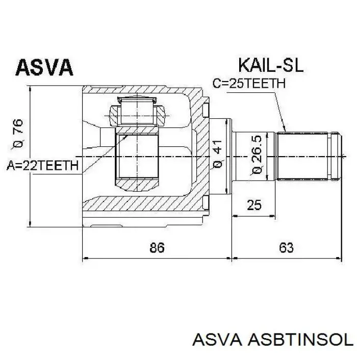 Купити 495422L001 Hyundai/Kia Пильник шарніра кутових швидкостей внутрішній передній