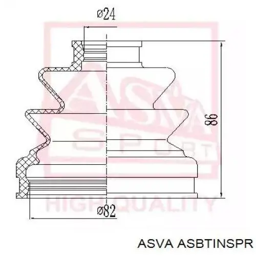 Пильник ШРУСа внутрішній лівий ASBTINSPR Asva