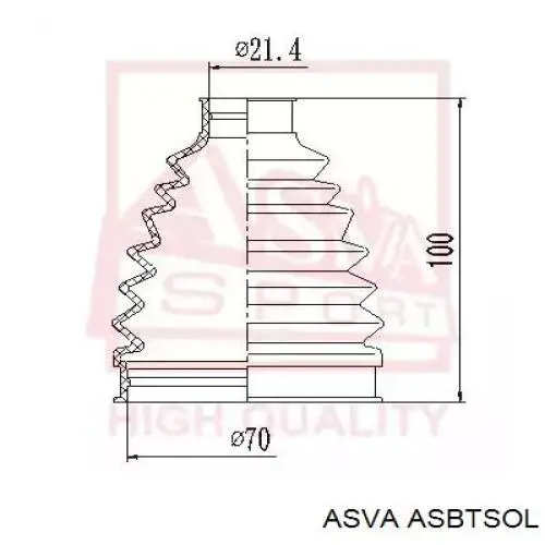 Купити ASBTSOL Asva Пильник шарніра приводу