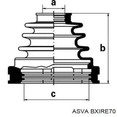ШРКШ внутрішній, передній, правий Asva BXIRE70 ціна, від 47.69 USD
