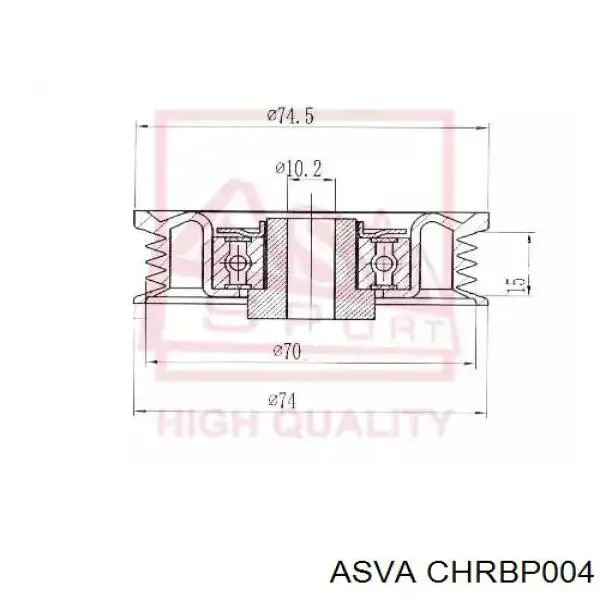 Натягувач приводного ременя CHRBP004 Asva