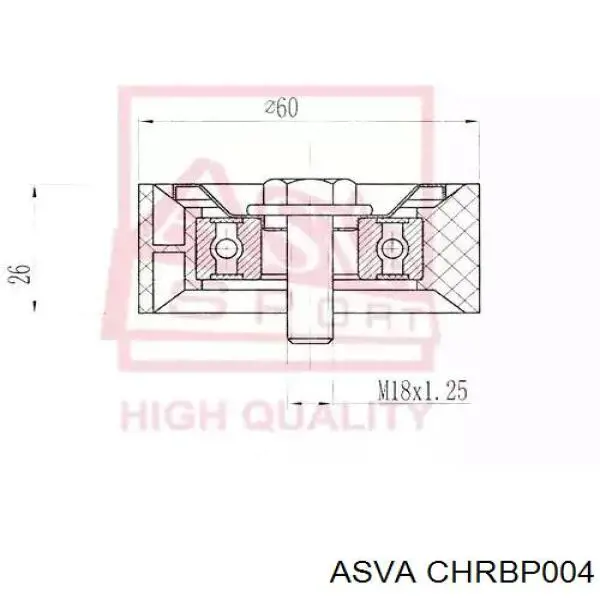 CHRBP004 Asva Натяжна планка поліклинового ременя
