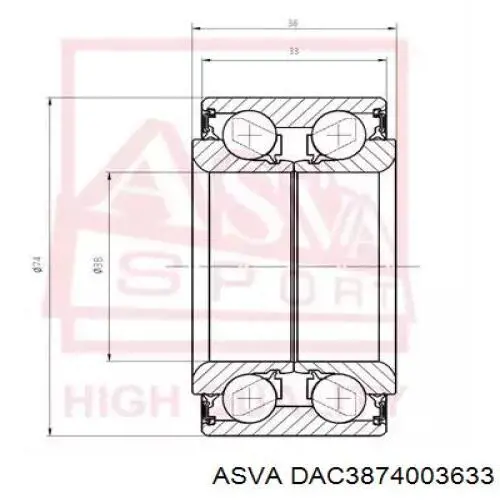 Підшипник ступиці WB90664 Sato Tech
