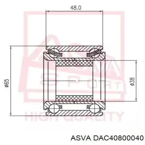 Підшипник ступиці KWD1320 Dayco