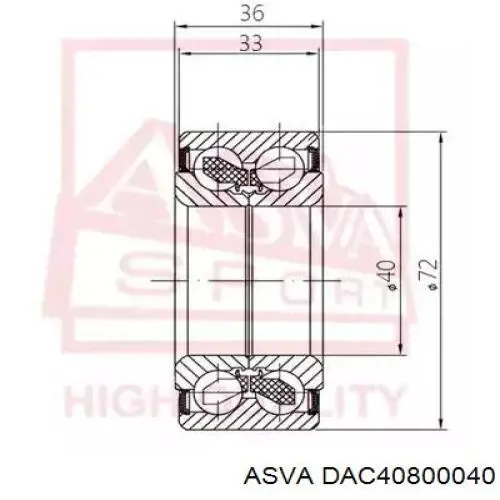 Купити KWD1320 Dayco Підшипник ступиці передньої