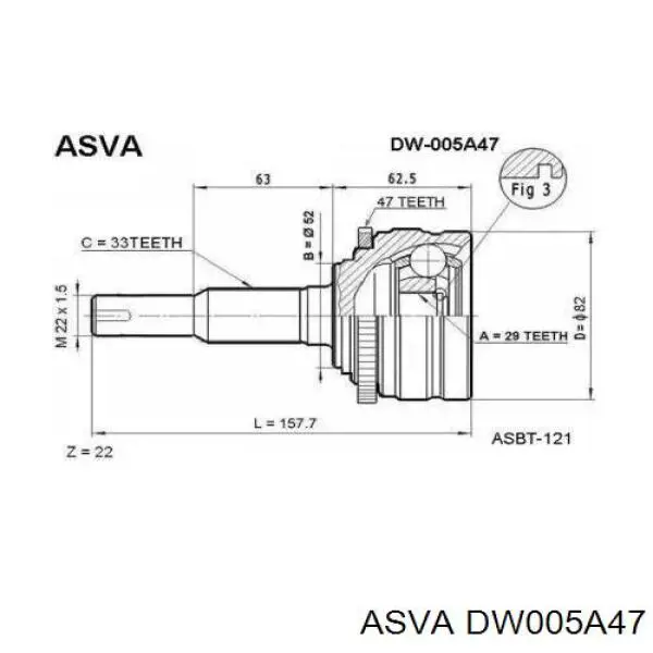 Граната колісна Asva DW005A47 ціна, від 31.43 USD