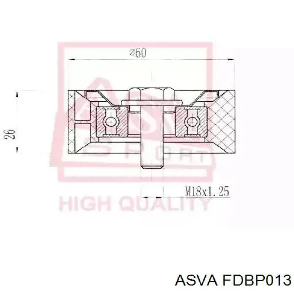 Натяжний ролик Asva FDBP013 ціна, від 12.67 USD