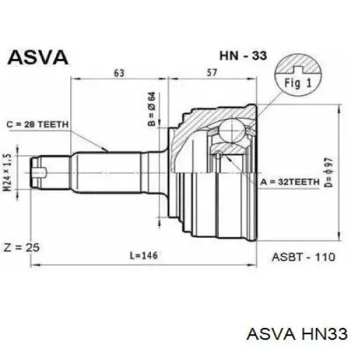 ШРУС зовнішній передній IK44011S30951 Market (OEM)