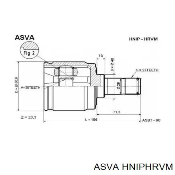 ШРКШ внутрішній, передній, правий Asva HNIPHRVM ціна, від 37.20 USD