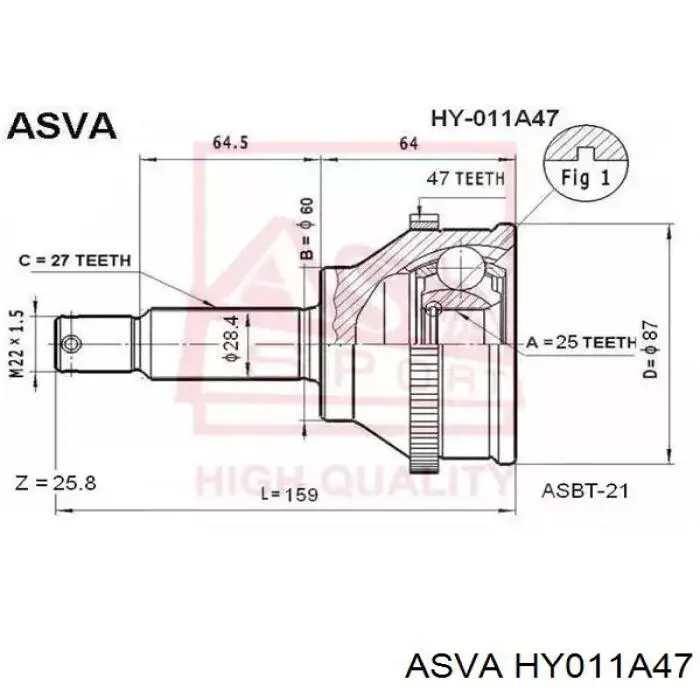 Граната колісна Asva HY011A47 ціна, від 35.50 USD