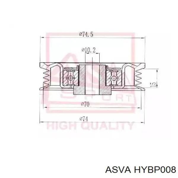 Натягувач приводного ременя Asva HYBP008 ціна, від 39.32 USD