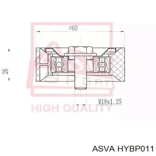 HYBP011 Asva Ролик натягувач