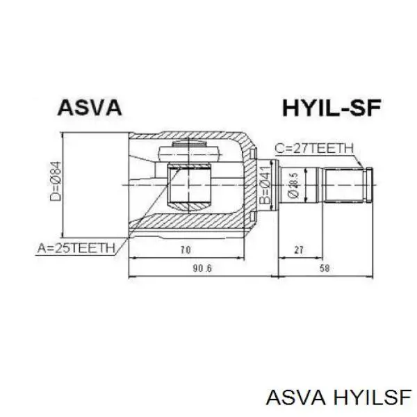 XX4950526D00 Market (OEM) ШРКШ зовнішній передній, лівий
