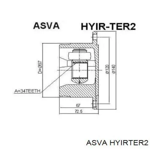 ШРКШ внутрішній, передній, правий Hyundai/Kia 51621H1000 ціна, від 33.32 USD