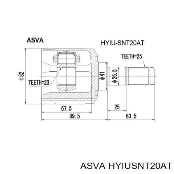 Передній внутрішній шрус на Hyundai Sonata 