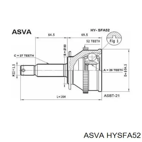 Граната колісна Asva HYSFA52 ціна, від 36.91 USD