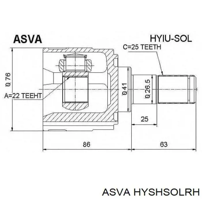 495011R505 Hyundai/Kia Привід передній правий