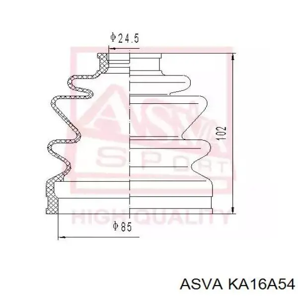 Граната колісна Asva KA16A54 ціна, від 32.89 USD