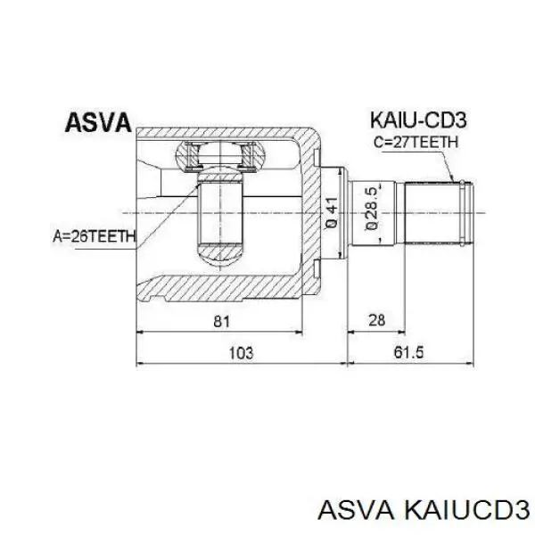 KAIUCD3 Asva Граната зовнішня