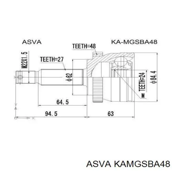 Граната колісна Asva KAMGSBA48 ціна, від 35.57 USD