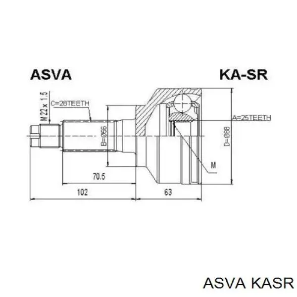 Купити TOJ0166 Magneti Marelli Шарнір приводу зовнішній