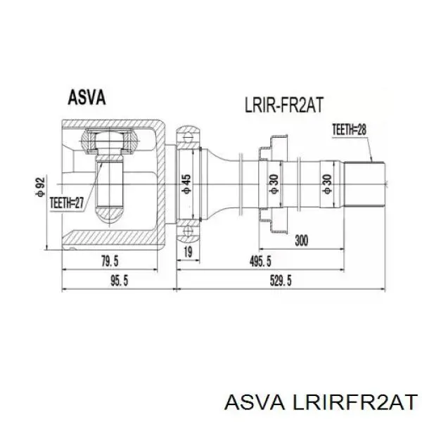 LRIRFR2AT Asva ШРКШ внутрішній, передній, правий