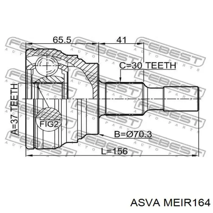 Купити MEIR164 Asva ШРУС внутрішній правий