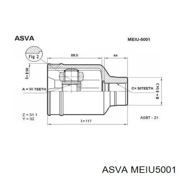 MEIU5001 Asva ШРКШ внутрішній, передній