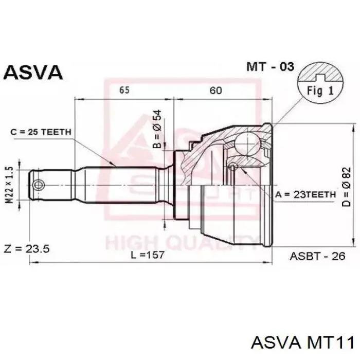 Купити 410011 Febest Шарнір приводу зовнішній