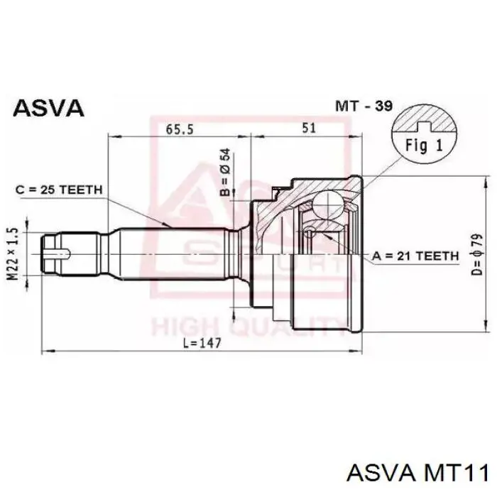 ШРУС зовнішній передній 410011 Febest