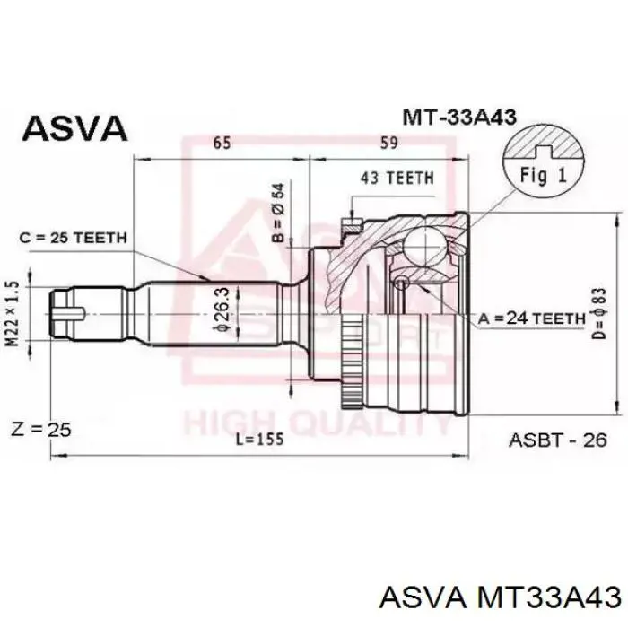 MT33A43 Asva Граната зовнішня
