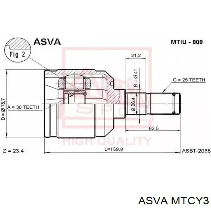 MTCY3 Asva Граната зовнішня