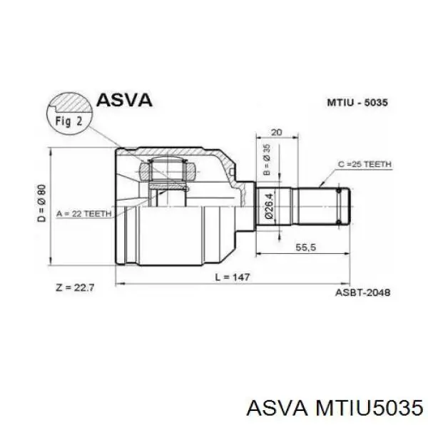 Купити MTIU5035 Asva Граната внутрішня ліва