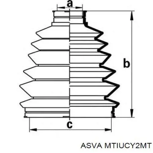Граната внутрішня ліва MTIUCY2MT Asva